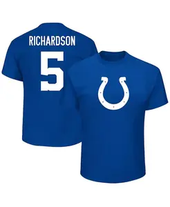 Мужская футболка Anthony Richardson Royal Indianapolis Colts Big and Tall с именем и номером игрока Fanatics