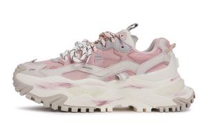 FILA FUSION Женские кроссовки BIANCO с низким, устойчивым к истиранию верхом, массивные, белые, розовые