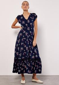 Длинное платье BOTANICAL BUNCHES Apricot, темно-синий