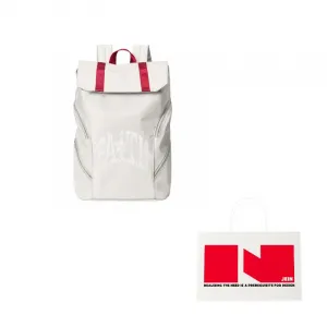 DRACONITE Полиэстеровый рюкзак для ноутбука унисекс серо-красный контрастный, Gray Red 1