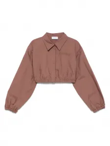 Куртка с вышитым логотипом Pinko Kids, коричневый