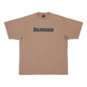 Футболка Balenciaga Caps T-shirt Boxy Fit 'Tan' 651795TNVL17761, желто-коричневый