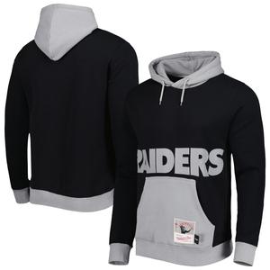 Мужской черный пуловер с капюшоном Mitchell & Ness Las Vegas Raiders Big Face 5.0