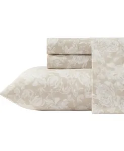 Комплект постельного белья Loveston из 3 предметов, хлопковый перкаль, плотность ткани 200 нитей, размер Twin Laura Ashley, Meredith Brown