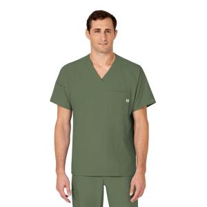 Мужская медицинская рубашка W123 с V-образным вырезом Wink, Olive