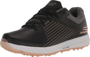 Кроссовки для гольфа Skechers Go Elite 5 Arch Fit водонепроницаемые, черный/розовый