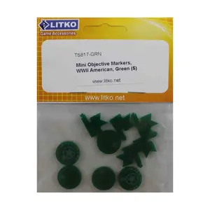 Мини-маркеры целей времен Второй мировой войны — зеленые (5), Token Sets - Miscellaneous (Litko Aerosystems)