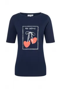 Футболка süsses kurzarm с принтом спереди More & More, Classic Blue