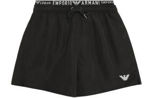 Шорты пляжные черные EMPORIO ARMANI