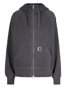 Выцветшее худи на молнии Carhartt Wip, серый