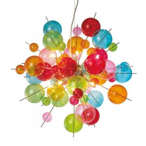 Подвесной светильник Näve Explosion III, хрустальное стекло / нержавеющая сталь - 10 ламп