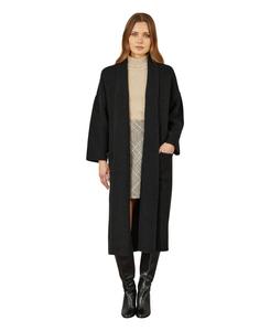 Женский вязаный кардиган макси Yumi, Black