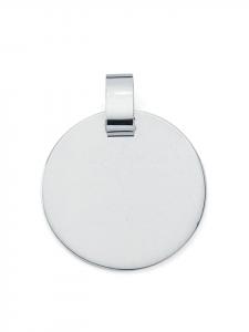 Adeliás Подвеска из серебра 925 пробы с гравированной пластиной, диаметр 18,3 мм