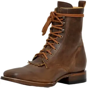 Мужские кожаные ботинки Roper Western Lacer коричневые 09-020-8618-8438 BR, коричневый