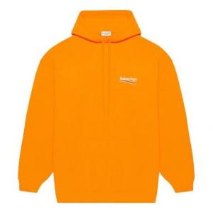 Свитер fw21 logo hoodie orange Balenciaga, оранжевый