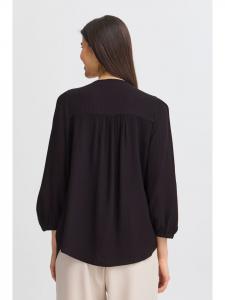 Fransa Блузка с длинными рукавами FROLINE, стандартный крой, черная