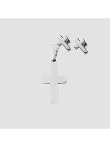 Adeliás Кулон унисекс - крест из нержавеющей стали серебристого цвета