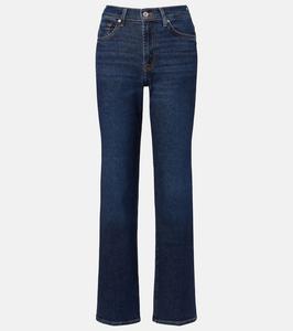 Прямые джинсы stovepipe mid-rise 7 For All Mankind, Dark Blue