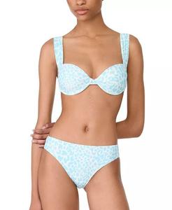 Женский бикини-топ с присборенными бретельками и классические плавки бикини kate spade new york, черный