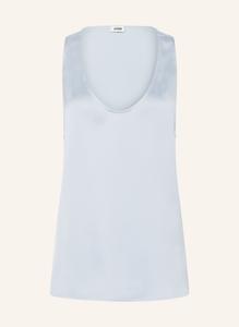 Амина атласная блузка рубашка Drykorn, голубой