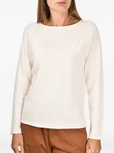 Джемпер с вырезом лодочка Gran Sasso, бежевый