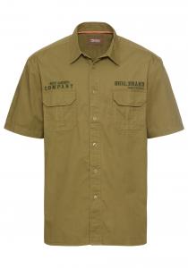 Рубашка на пуговицах классического кроя Man's World, хаки/оливковый