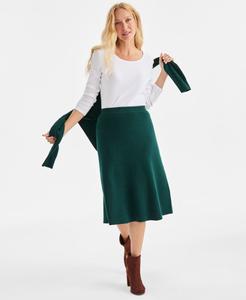 Женская ребристая миди-юбка-свитер Style & Co, Ponderosa Pine