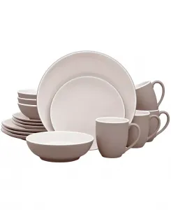 Набор столовых приборов Colortrio coupe из 16 предметов, сервиз на 4 персоны Noritake, clay