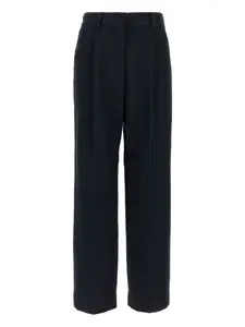 Прямые брюки со складками и карманами Blazé Milano, синий