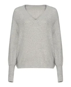 Пуловер с V-образным вырезом Twinset, серый
