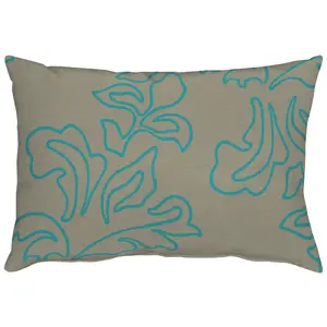 Декоративная подушка Муссон с наволочкой и наполнителем, 1 шт. Apelt, Türkis + Ornamente
