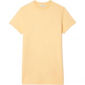 LACOSTE Желтое женское платье с короткими рукавами