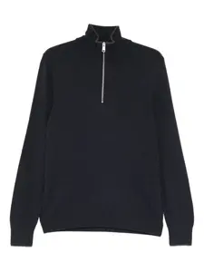 Свитер с воротником на молнии Marc O'Polo, синий