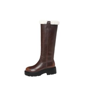 Сапоги до колена 5 см женские Yeezyy Reezy, Brown