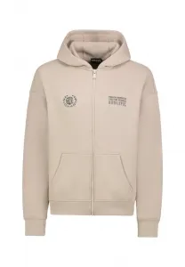 Толстовка на молнии с принтом в виде перчаток на спине Sublevel, Light Beige