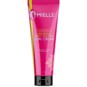 Бразильский коктейльный крем для кудрей с маслом бабассу, 7,5 унций цвета слоновой кости, Mielle Organics