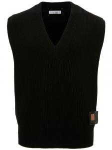 JW Anderson жилет Sim Card с V-образным вырезом, черный