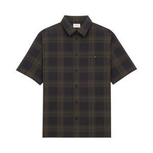 Рубашка Saint Laurent Tartan Shirt, Khaki/Multicolor