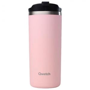 Кружка дорожная 470 мл пастельно-розовая Qwetch