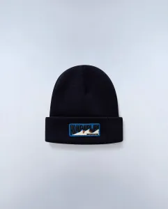 Мужская шапка с передним эластичным вязаным патчем Napapijri, черный
