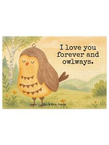 Mr. & Mrs. Panda Дизайн Puzzle Owl «Довольный» с надписью белого цвета