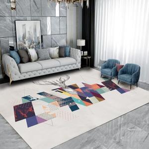 Budis Ковер 140х200 см для гостиной и спальни в современном минималистичном стиле, утолщенный, для полного покрытия