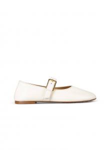 Женские балетки Balla Buckle Flat с пряжкой цвета Chalk Dear Frances, Chalk