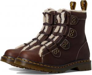 Женские модные ботинки Dr. Martens 1460 LTT Fl, Dark Brown