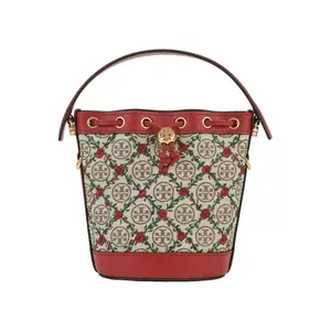 Футболка с монограммой Tory Burch, вышивка на холсте, мини-сумка кроссбоди, ведро