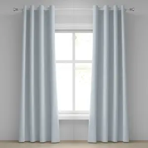 Шторы ABAKUHAUS с кельтским узором на люверсах, винтажные декоративные классические цветочные узоры с кельтским узором и изогнутыми линиями, декоративные двухпанельные шторы, 280 см x 175 см, светло-голубой Abakuhaus