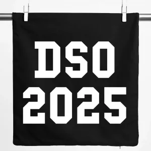 Наволочка Huuraa DSO 2025 Выпускной Бельгия (голландский) Подарок 40x40см Черный хлопок DSO 2025 Подарок Hellweg Druckerei