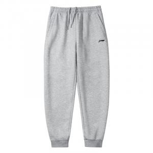 Лининг серия бадминтон вязаные спортивные брюки мужские светло-серый