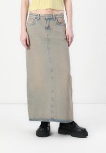 Юбка Samsøe Samsøe ELSIE LONG SKIRT, Tinted Earth/Light-Blue Denim