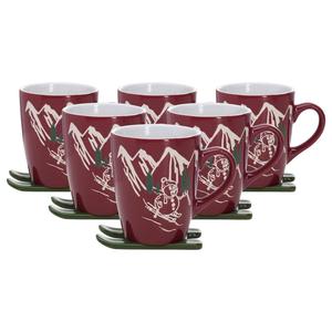 Кофейные кружки на лыжах, цвет «Аспен Ред», 340 мл, набор из 6 штук Ritzenhoff Breker, красный